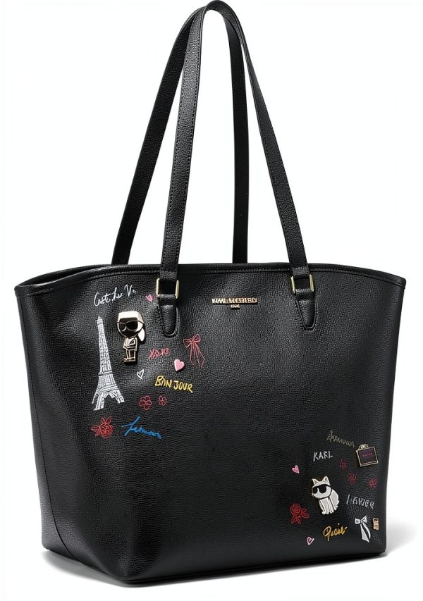 Karl Lagerfeld Paris Womens Top Handle Tote Bag-1