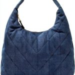 Karl Lagerfeld Hobo Handbag Washed Denim Womens Everyday Bag-0