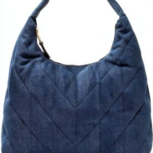 Karl Lagerfeld Hobo Handbag Washed Denim Womens Everyday Bag-0