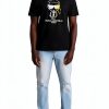 Karl Lagerfeld Paris Mens Graphic T-Shirt Black Crewneck-1