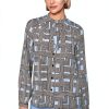 Karl Lagerfeld Paris Blouse Long Sleeve Soft Suiting Womens-0