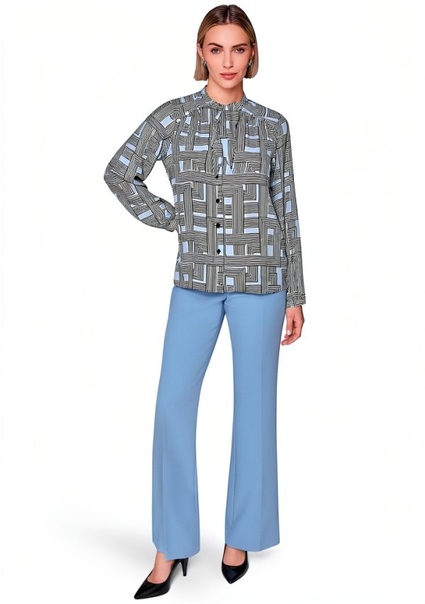Karl Lagerfeld Paris Blouse Long Sleeve Soft Suiting Womens-1