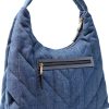 Karl Lagerfeld Hobo Handbag Washed Denim Womens Everyday Bag-2