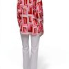Karl Lagerfeld Paris Womens Button Down Shirt Parfait Multi-3