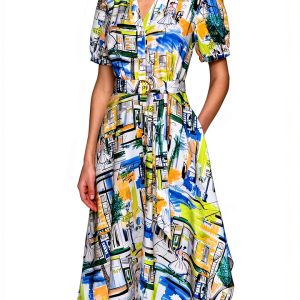 Karl Lagerfeld Paris Womens Dress Silky Crepe Tie Belt-0