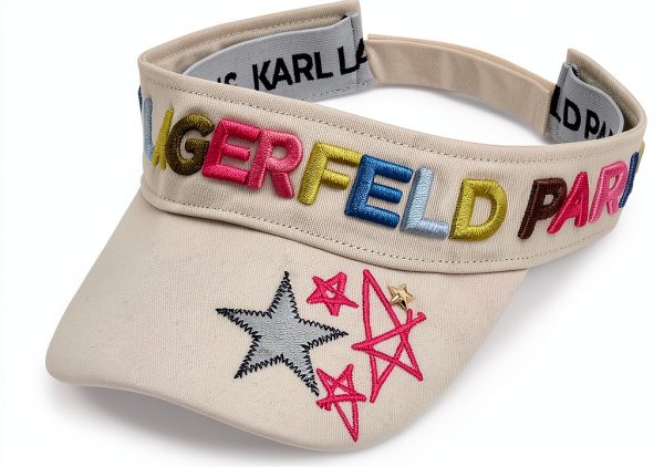 Karl Lagerfeld Paris Womens Cap White Black Fashion-2