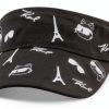 Karl Lagerfeld Paris Womens Sun Hat Black White Luxury-1