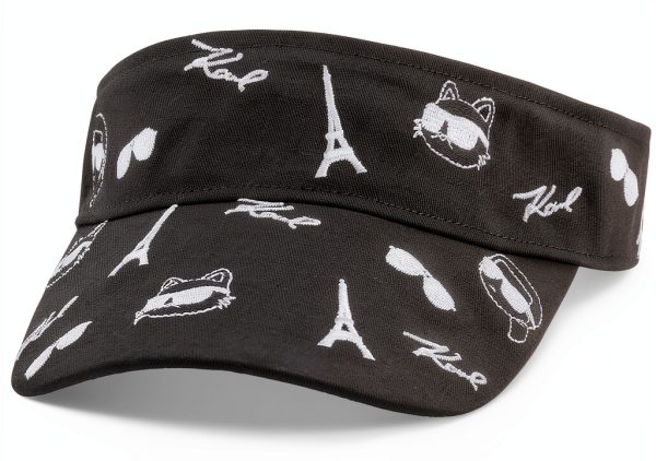 Karl Lagerfeld Paris Womens Sun Hat Black White Luxury-1