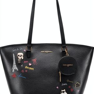 Karl Lagerfeld Paris Womens Top Handle Tote Bag-0