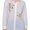 Karl Lagerfeld Paris Womens Button Down Shirt White-0