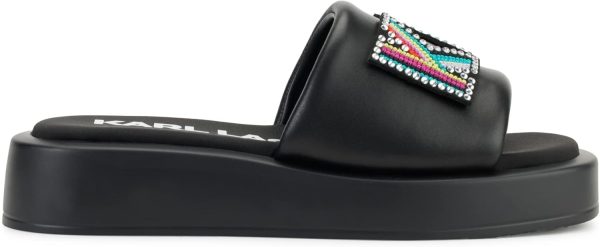Karl Lagerfeld Paris Womens Slide Sandals Platform Cushioned-4