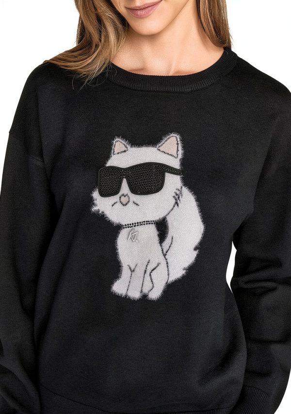 Karl Lagerfeld Paris Womens Pullover Sweater Casual Luxury-4
