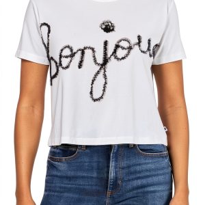 Karl Lagerfeld Paris Womens Shirt Flattering Fit Soft White-0