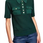 Karl Lagerfeld Paris Womens Sweater Rain Forest Color Large-0