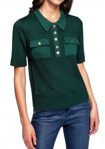 Karl Lagerfeld Paris Womens Sweater Rain Forest Color Large-0