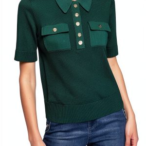 Karl Lagerfeld Paris Womens Sweater Rain Forest Color Large-0