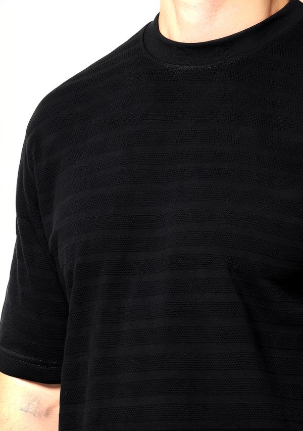 Karl Lagerfeld Paris Mens Striped Short Sleeve Shirt-2