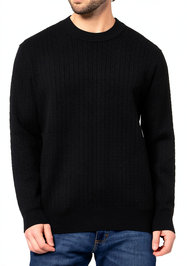 Karl Lagerfeld Paris men's long sleeve shirt in a textured fabric, worn in a casual setting