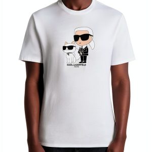 Karl Lagerfeld Paris Mens T-Shirt Graphic Design Casual-0