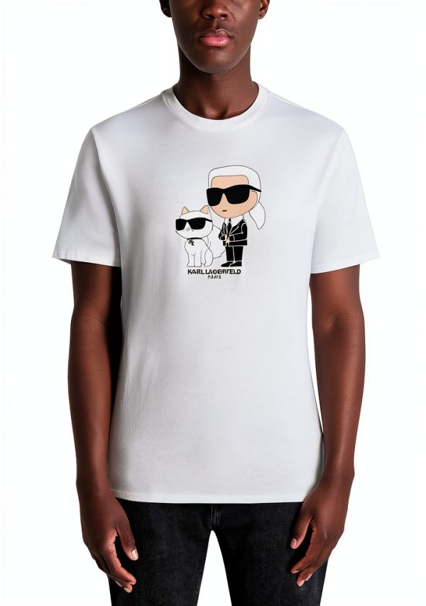 Karl Lagerfeld Paris Mens T-Shirt Graphic Design Casual-0