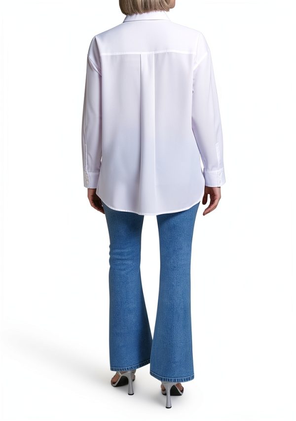 Karl Lagerfeld Paris Womens Button Down Shirt White-3