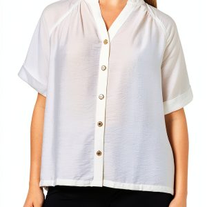 Karl Lagerfeld Paris Womens Work Shirt Flattering Fit-0