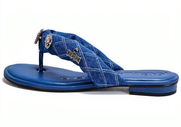 Karl Lagerfeld Paris Womens Flat Sandals Cushioned Insole-1