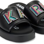 Karl Lagerfeld Paris Womens Slide Sandals Platform Cushioned-0