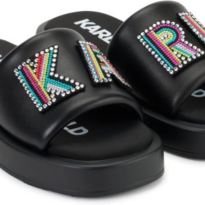 Karl Lagerfeld Paris Womens Slide Sandals Platform Cushioned-0