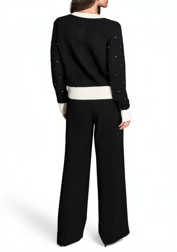 Karl Lagerfeld Paris Womens Pullover Sweater Black Soft-2