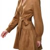 Karl Lagerfeld Paris Womens Long Sleeve Collared Dress-2