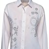 Karl Lagerfeld Paris Womens Button Down Shirt White-4