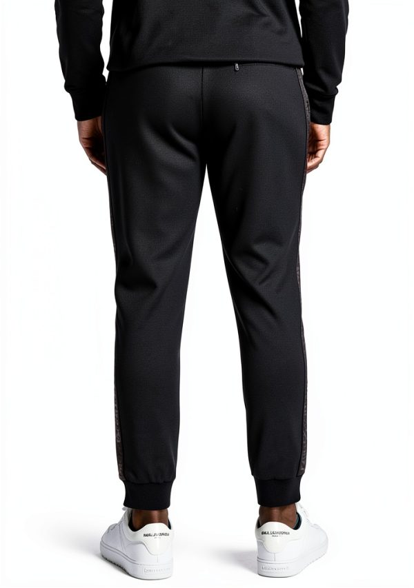 Karl Lagerfeld Paris Mens Scuba Track Pants Black-1