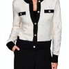 Karl Lagerfeld Paris Womens Pullover Sweater Black White-0