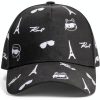 Karl Lagerfeld Paris Womens Baseball Cap Black White-0