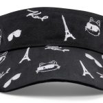 Karl Lagerfeld Paris Womens Sun Hat Black White Luxury-0