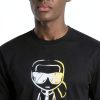 Karl Lagerfeld Paris Mens Graphic T-Shirt Black Crewneck-4