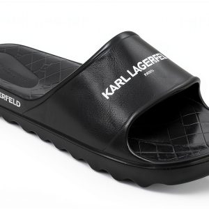 Karl Lagerfeld Paris Mens Sandals Logo Print Pool Slide-0