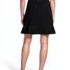 KARL LAGERFELD Womens A Line Skirt Black Button Waist-3