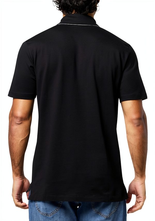 Karl Lagerfeld Mens Polo Shirt Short Sleeve Logo Black-1