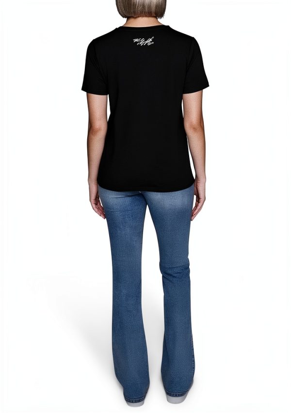 Karl Lagerfeld Paris Womens T-Shirt Black Flattering Fit-3
