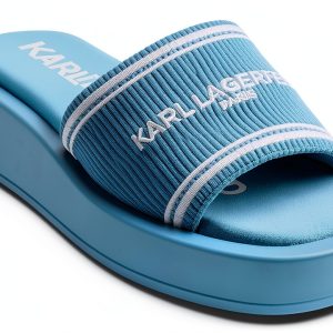 Karl Lagerfeld Paris Womens Platform Slide Sandals Cushioned-0