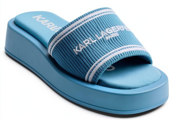 Karl Lagerfeld Paris Womens Platform Slide Sandals Cushioned-0