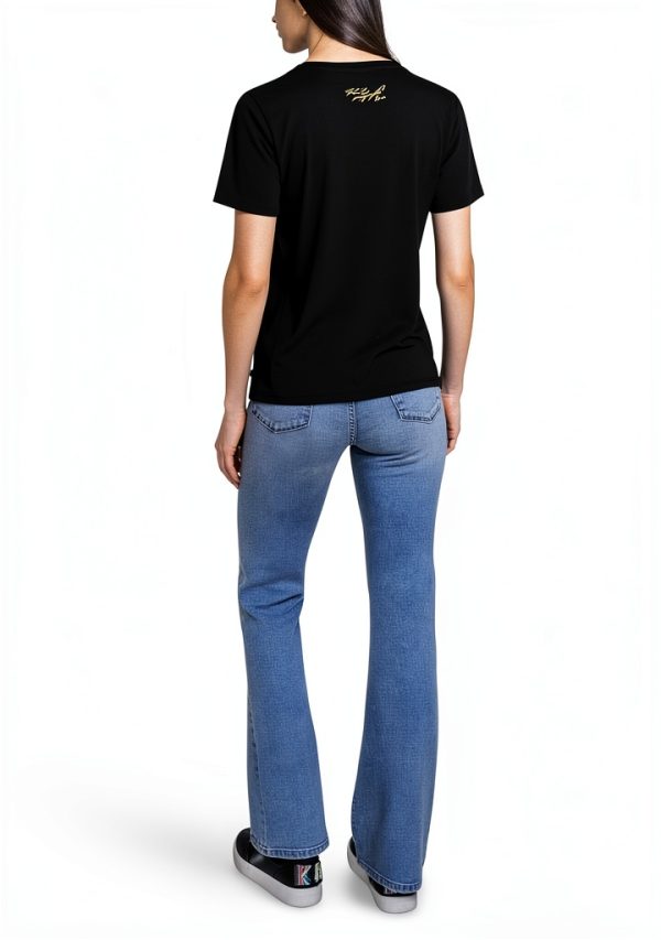 Karl Lagerfeld Paris Womens T-Shirt Flattering Fit Black-2
