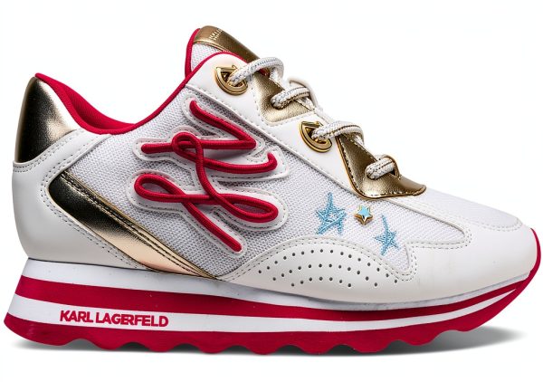 Karl Lagerfeld Paris Womens Fashion Sneakers Bright White-4