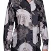 Karl Lagerfeld Paris Womens Button Down Shirt Black Red-2