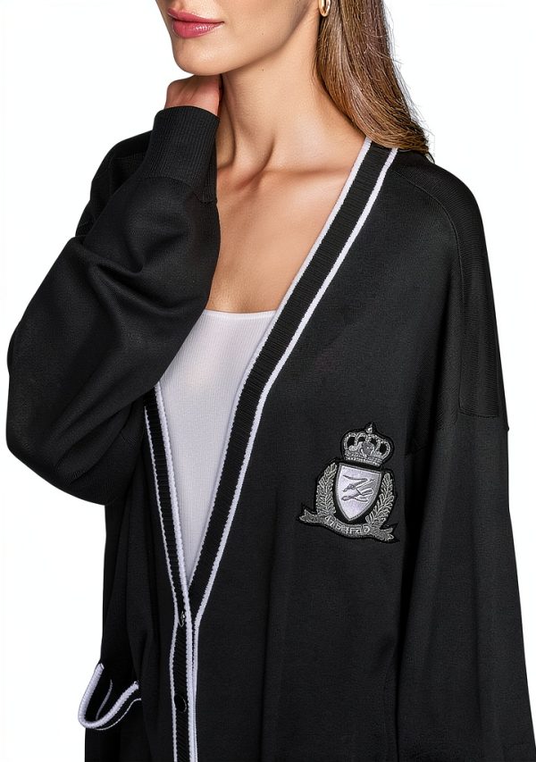 Karl Lagerfeld Paris Womens Pullover Sweater Black Soft-4