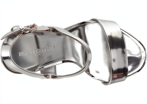 Karl Lagerfeld Paris Womens Boots Silver Gold Black-4