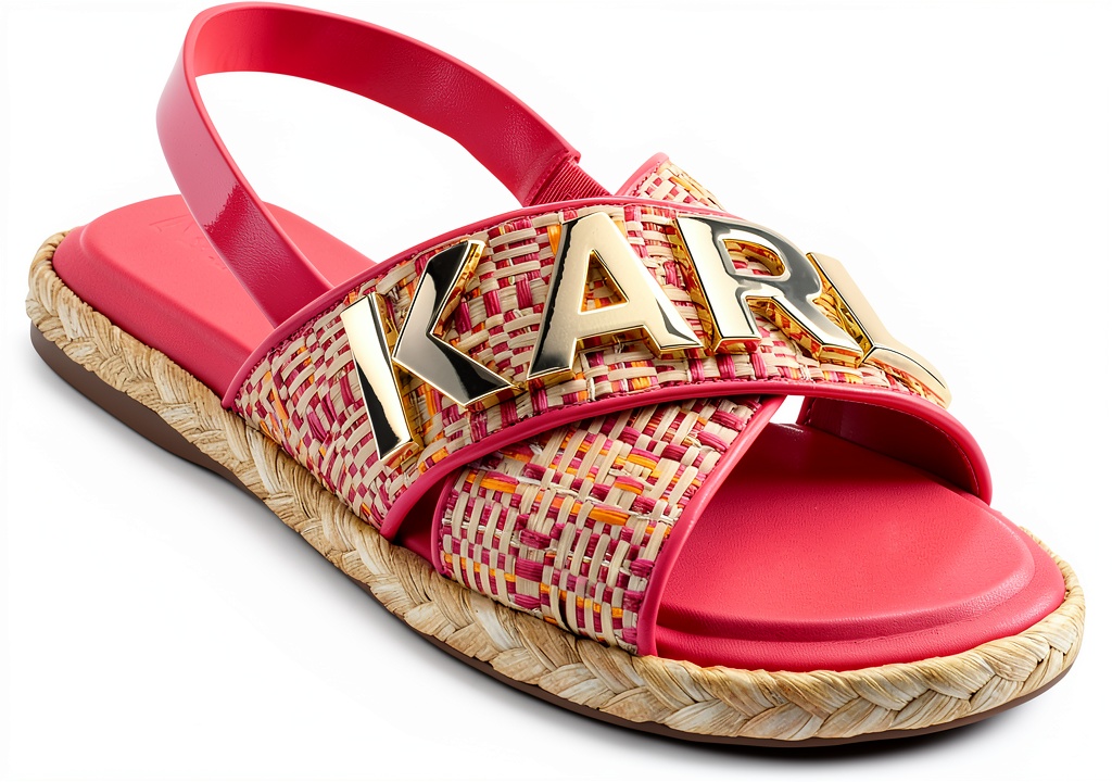 Karl Lagerfeld Paris womens slide sandals in multiple colors displayed on a neutral background