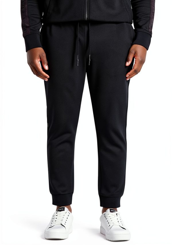 Karl Lagerfeld Paris Mens Scuba Track Pants Black-0